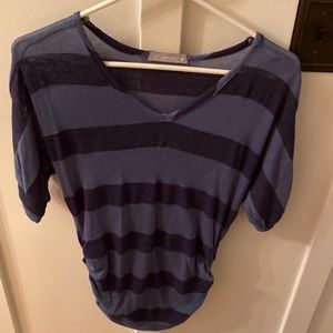 Sheer striped sweater top